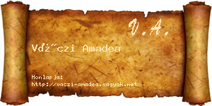Váczi Amadea névjegykártya